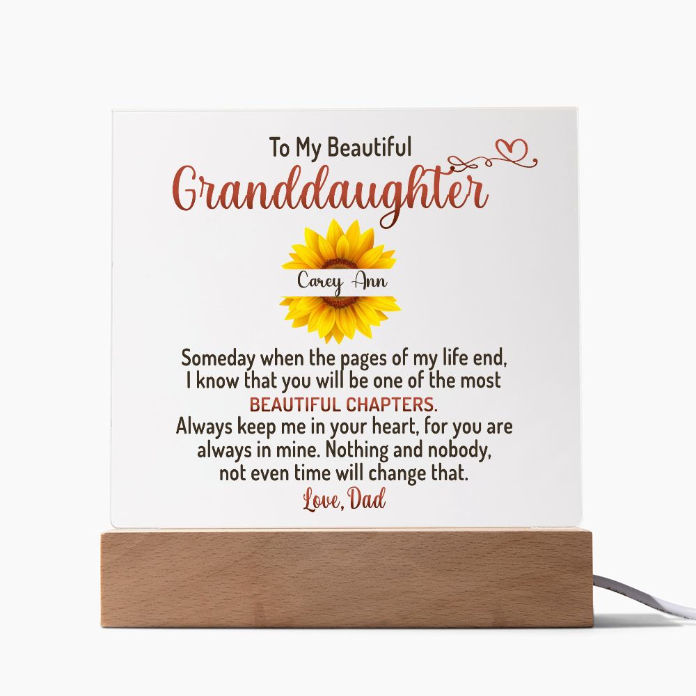 To My Beautiful Granddaughter Acrylic #03